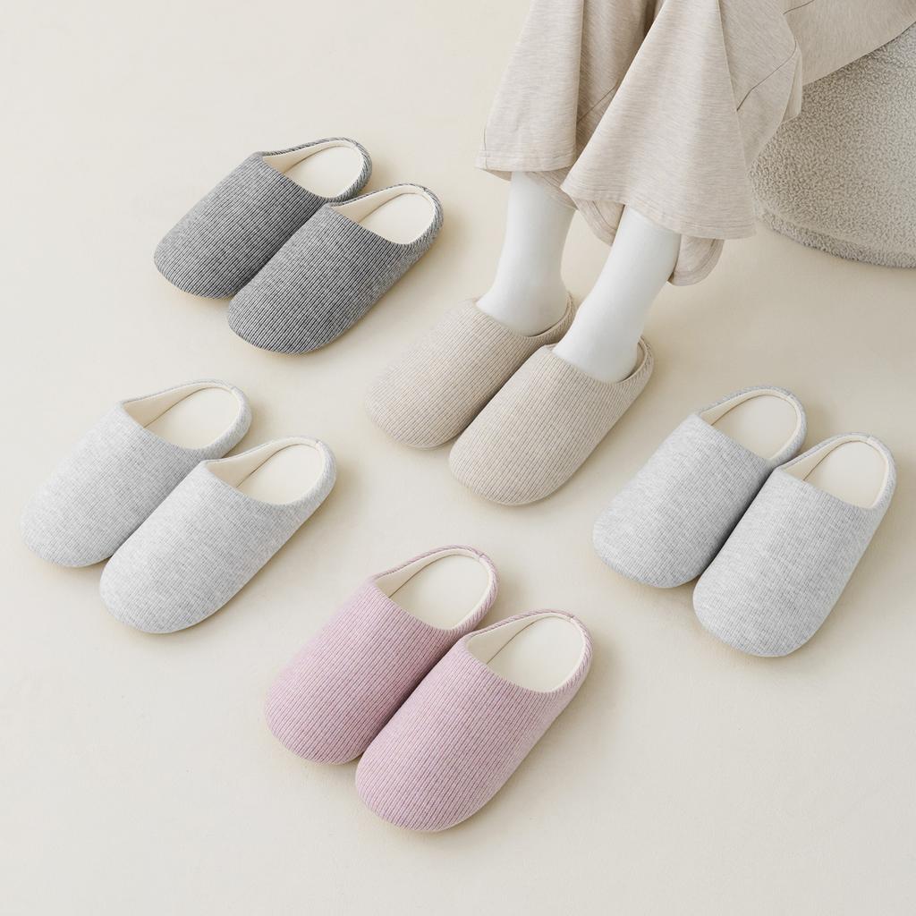 Women Home Slippers Fabric Warm Slides Comfortable Non-slip Slippers Indoor Outdoor Men Casual Slippers