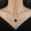 Hexagonal Shell Minimalist Furnace Real Gold Necklace Female Collarbone Chain Accessories