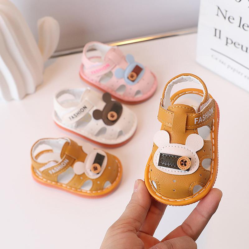 Baby Boy Girl Summer Sandals With Soft Sole And Magic Strap For Toddler Crawling
