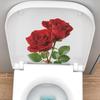 Self-adhesive Romantic Rose Flowers Toilet Stickers for Bathroom Home Decor