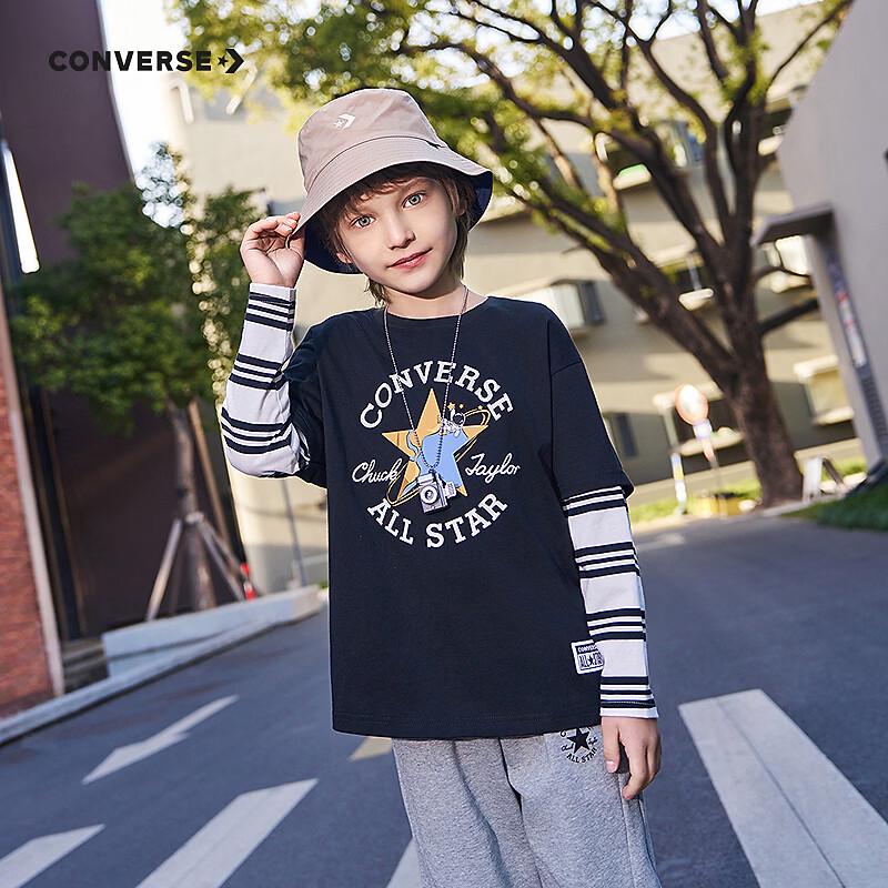 Converse Unisex Kids  Color Block Long Sleeve T-Shirt 4