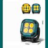 1 Set Waterproof Mini Magnetic Cob Floodlight Square Work Light Usb Rechargeable Flashlight Camping Job Site Lighting