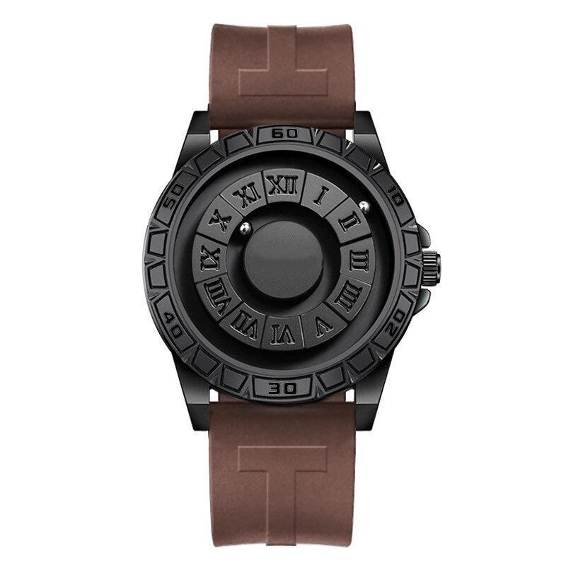 Creative Black Technology Men's Watch, Magnetic Levitation Ball Personalized Trend Mirrorless Quartz Watch