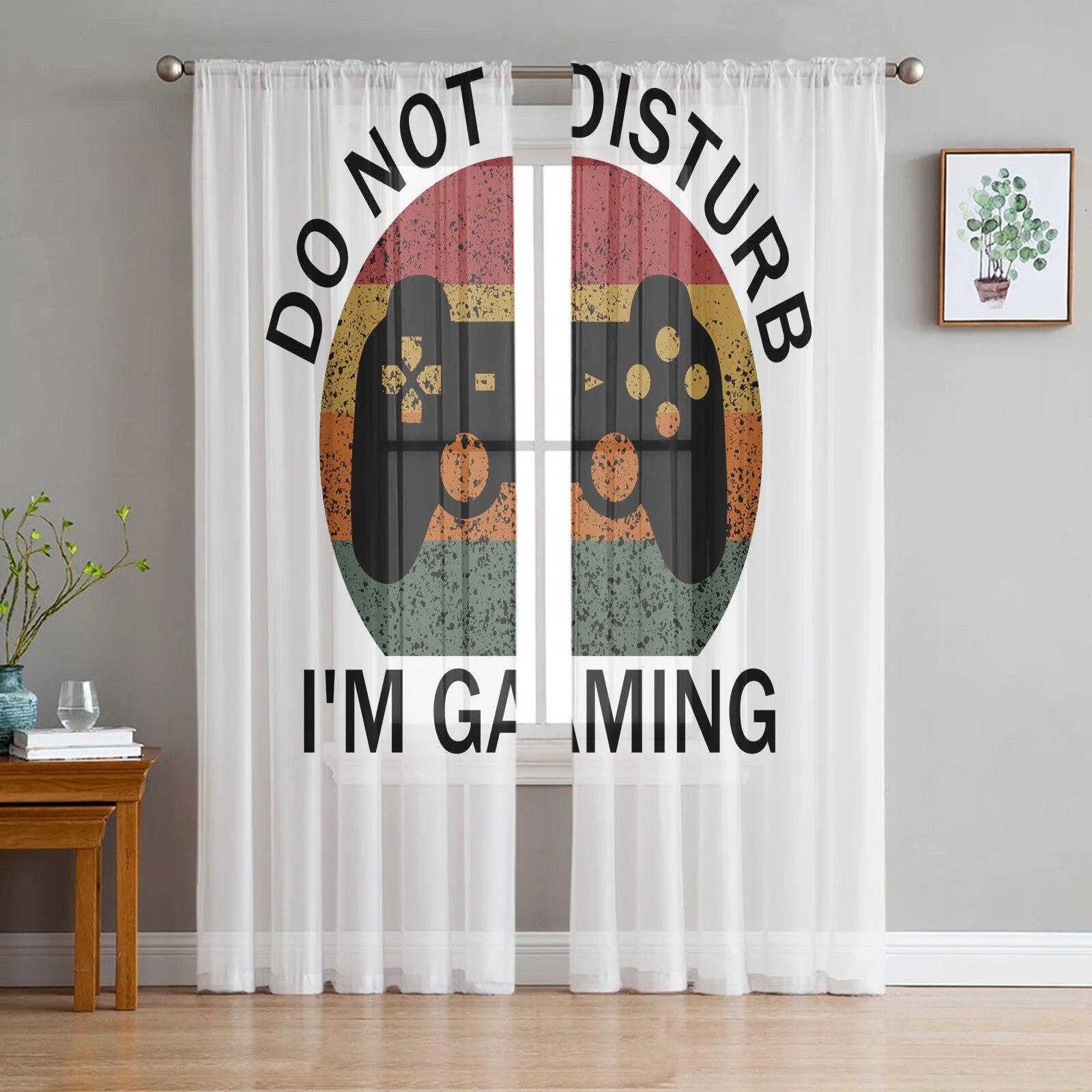 

Игровая клавиатура, прозрачные шторы с героями мультфильмов для девочек, детей, спальни, кухни, оконные шторы, занавеска, украшение дома 135W x 114H(cm)