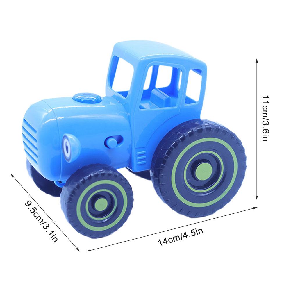 Small Car Blue Mini Toys Farmer Blue Tractor Car Model Early Learning Pull Wire Car Model Toy For Kids 1/2/3/4/5pcs