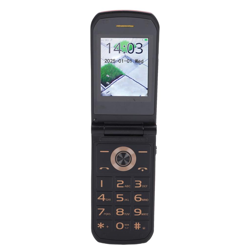 4G Flip Phone 4G LTE Unlocked Mobile Phone for Seniors 2.4 Inch 1.44 Inch Dual Screen Inner Outer with SOS MP3 Call SMS