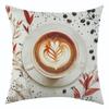 New Elegant Coffee Latte Linen Pillowcase for Holiday Decoration and Car Cushion Cover