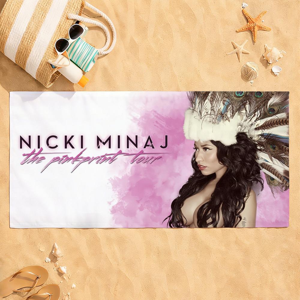 Rapperin Nicki Minaj Handtuch Schnelltrocknend Saugfähig Strandhandtuch für Sport, Fitness, Schwimmen und Outdoor-Aktivitäten