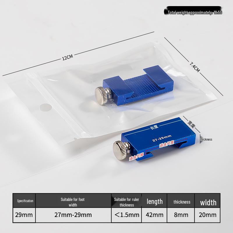 Adjustable Steel Ruler Block: Movable Positioning & Marking Guide
