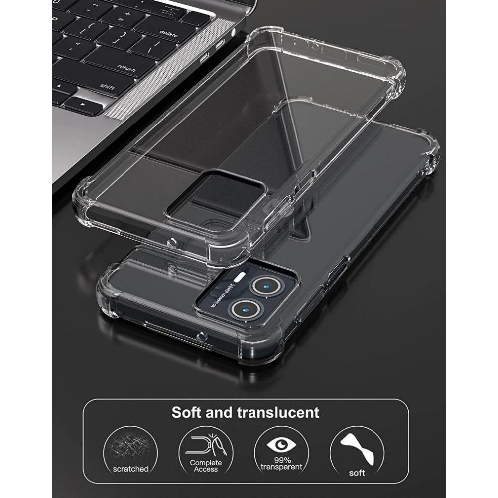 Etui z TPU odporne na wstrząsy Airbag do Motoroli Moto G04 G14 G24 Power G34 G54 G84 G13 G23 G53 G73 Ochronne ultracienkie przezroczyste etui o pełnej ochronie