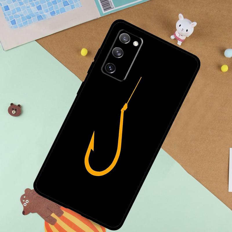 Fish Hook Fishing Soft Case For Samsung Galaxy S24 Ultra S9 S10 S20 S22 S23 Plus S21 FE S25 Ultra Funda Cover