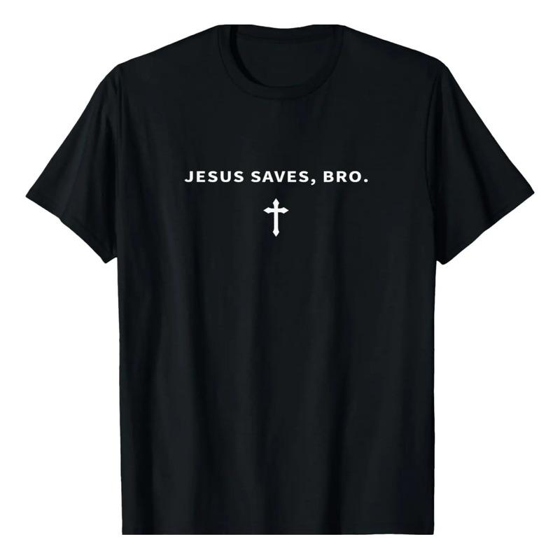 Camiseta Minimalista Con La Cruz De Cristo De Jesus Saves Br S