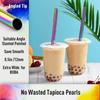 7 Colors 8.5" Wide Metal Drinking Straw 304 Stainless Steel Straws Set Reusable Boba Straw for Bubble Tea Milk Bar Accessory