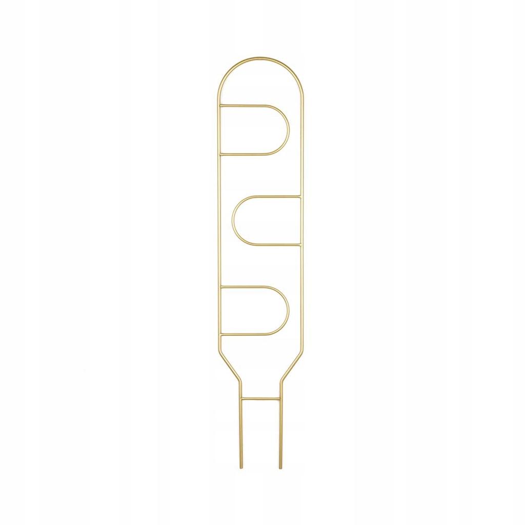 Gold Metal Support for Climbing Plants Portale 60cm - Elegant Ladder for Flowers in Glamorous Style, Modern Gold Support Frame for Monstera