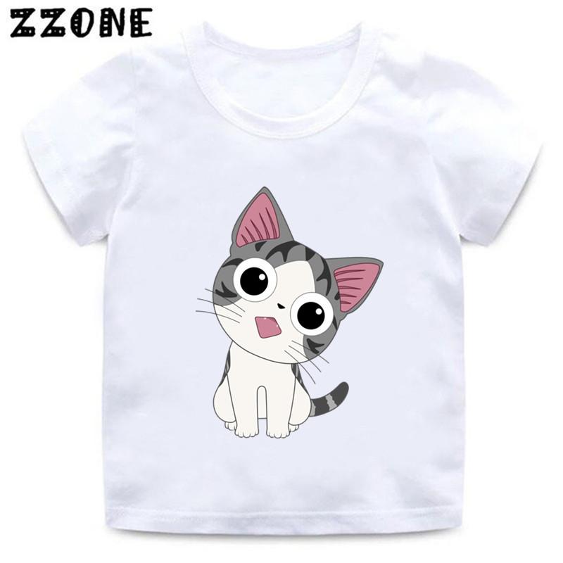 Hot Sale Chis Sweet Home Kawaii Cat Print Cartoon Kids TShirts Girls Clothes Baby Boys T shirt Summer Children Topsooo5833