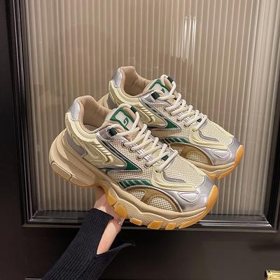 Zhao Ruth, les mêmes chaussures de papa pour femmes printemps et automne 2024 nouvelles chaussures de jogging, chaussures de sport décontractées à semelles épaisses rehaussantes