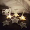 Set of 4 Star Candle Holder Molds Small Light Moulds Silicone Texture for Handmade Decorations and Craft Enthusiasts