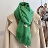 Scarf girls winter versatile solid color imitation cashmere scarf long scarf shawl dual-purpose couple men