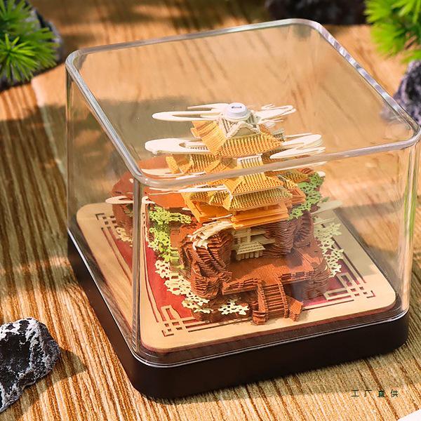 2026 Laojun Mountain 3D Paper Sculpture Tear-Off Calendar and Memo Pad Ornament, Perfect Cultural and Creative Gift for Company Annual Meetings.