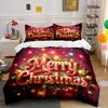 Christmas Santa Claus Holiday Bedding Set Bedding set (1 duvet cover, 2 pillowcases, duvet not included)