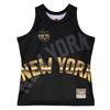Débardeur - New York Knicks - Big Face 4.0 - 100% Poly Mesh - Col Arrondi - Noir