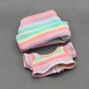 Doll'S Clothes Outfit Accessories For 15-17cm Ropa Labubu doll Flanged hat pullover T-shirt short pleated skirt set Clothing