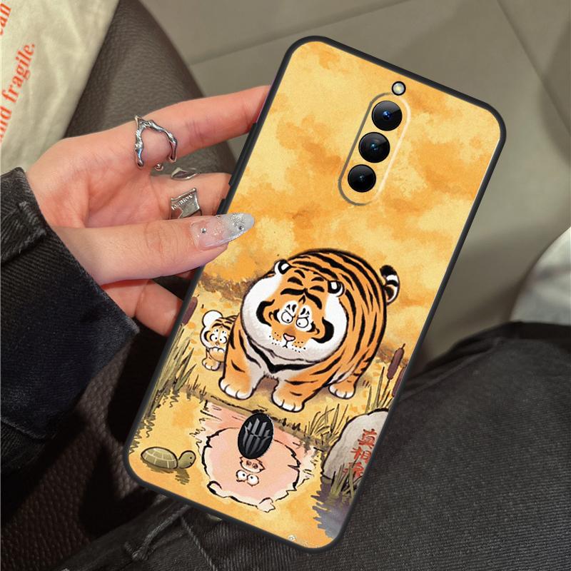 Cartoon Fat Tiger Case For ZTE Nubia RedMagic 11 Air 8 9 10 8S 9S 10S Pro Plus 5G 5S 6 7 6S 7S Pro 10 Air Cover
