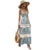 Spring and Summer New Bohemian Vacation Style Suspender Skirt European and American Ethnic Style Print Dress