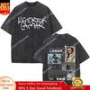 Kendrick Lamar Music Album Graphic Vintage Washed T-shirts Men Women Fashion Hip Hop Retro Short Sleeve T Shirts Male Cotton Tee