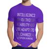 Intelligenz Passe dich an oder stirb Kodiertes T-Shirt Mode Rundhals Maßgeschneidert Mann S Retro Natürliche Baumwolle US