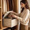 Closet Organizers And Storage Foldable Washable With Handle Clothes Organizer Storage Box For Home Apartment Dorm Shelf Cabinet