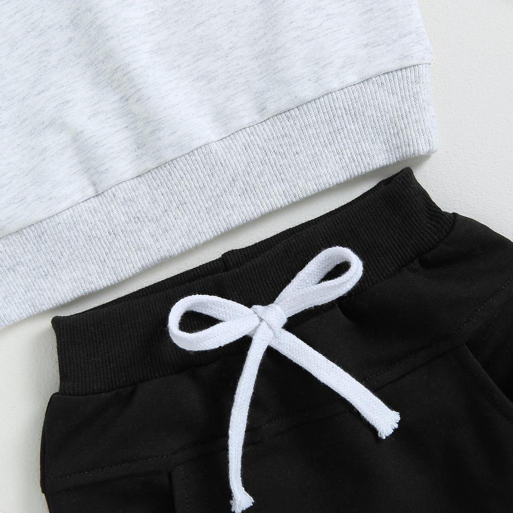 JiAmy Tuta Bimbo 2 Pezzi Maniche Lunghe | Felpa Con Cappuccio + Pantaloni | Cotone Morbido Per Neonati 0-3 Anni