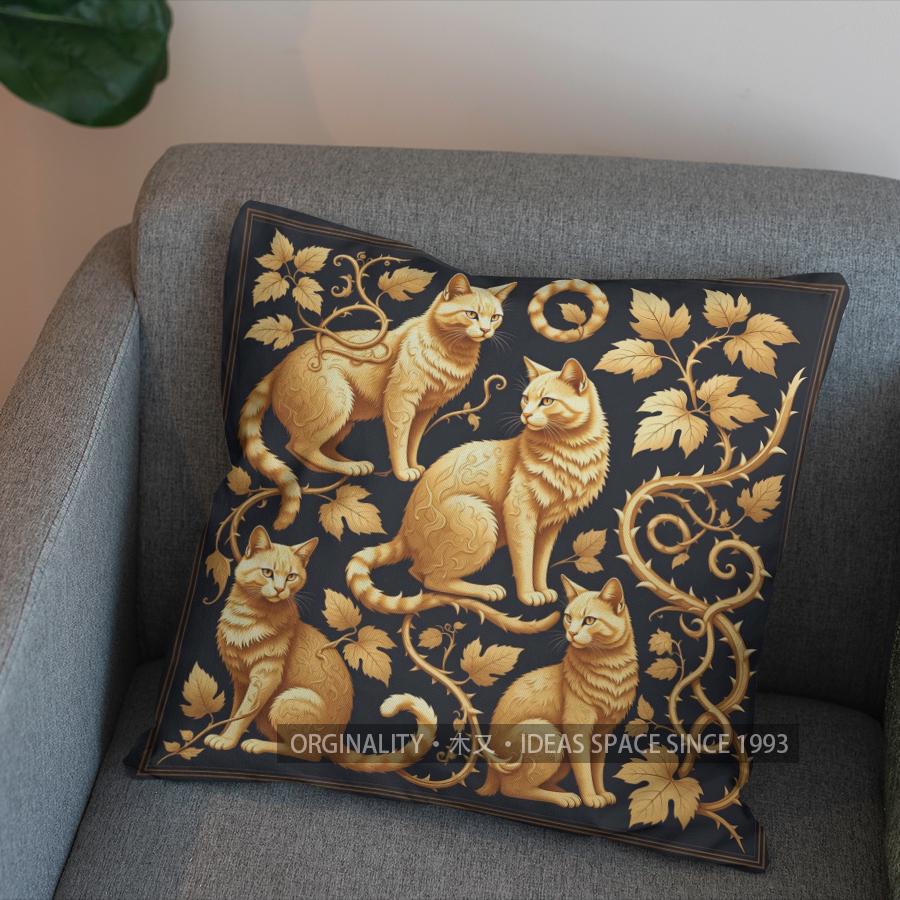 2D Exquisite Leopard Pattern Decorative Pillow Cover Pattern Cushion Cover Suitable For Sofa Bedroom Car Pillow Cover