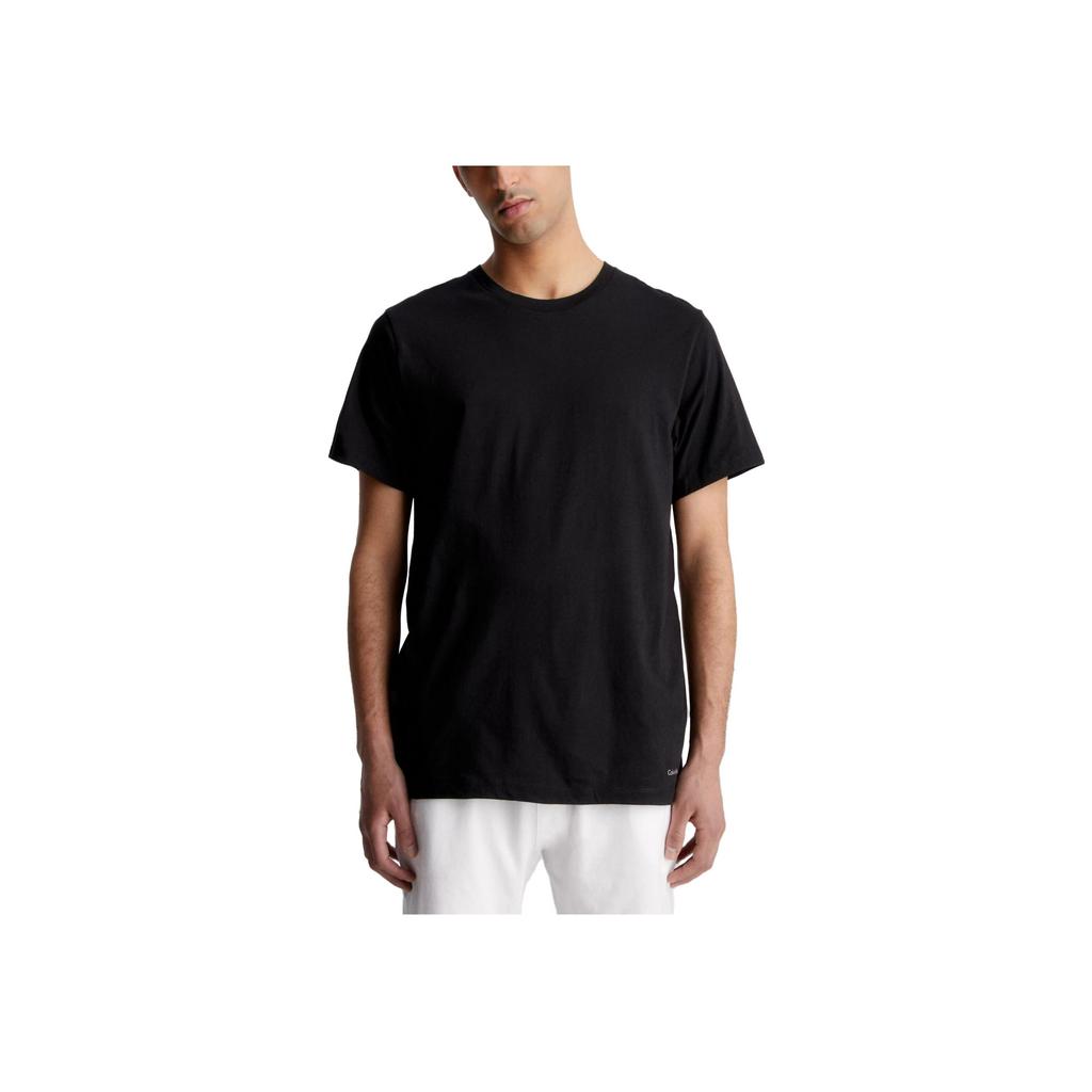 Calvin Klein 3 gab. T-krekli - Kokvilnas klasika, vienkrāsaini, ar apaļu kakla izgriezumu, ar īsām piedurknēm, vīriešu topi 000NB4011E-MP1