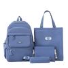 Four-Piece Backpack Set Junior High School Student Schoolbag Women Campus Backpack Large Capacity Backpack