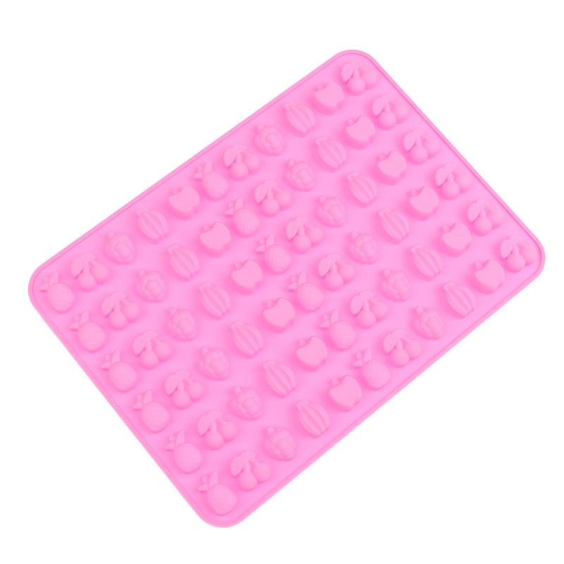 66 Holes Pineapple Candy Fudge Silicone Mold Mini Chocolate Ice Cube Tray Fruit Non-Stick Soft Jelly Mold