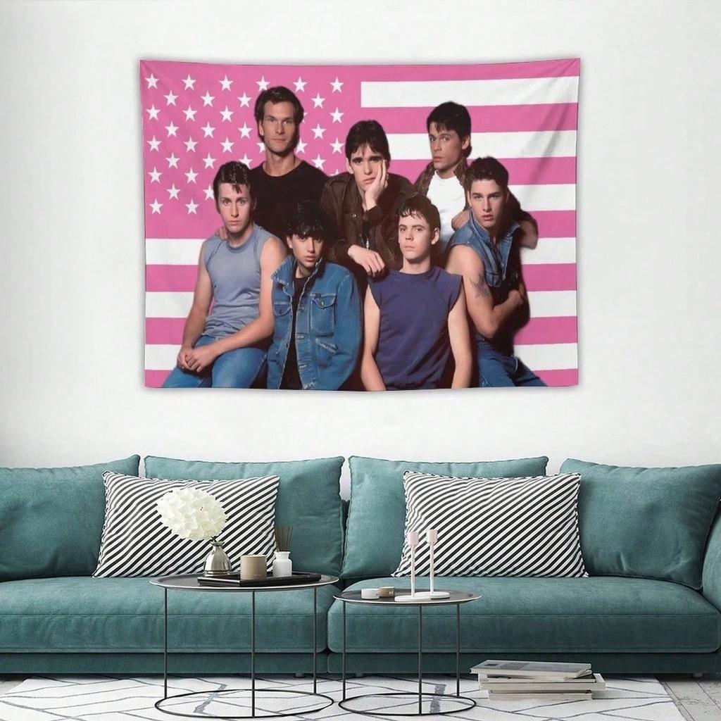 Movie Celebrity Actor Tapestry Outsiders Pink Art Flag Tapestry Room Aesthetic Living Room Bedroom College DormDecor FriendsGift