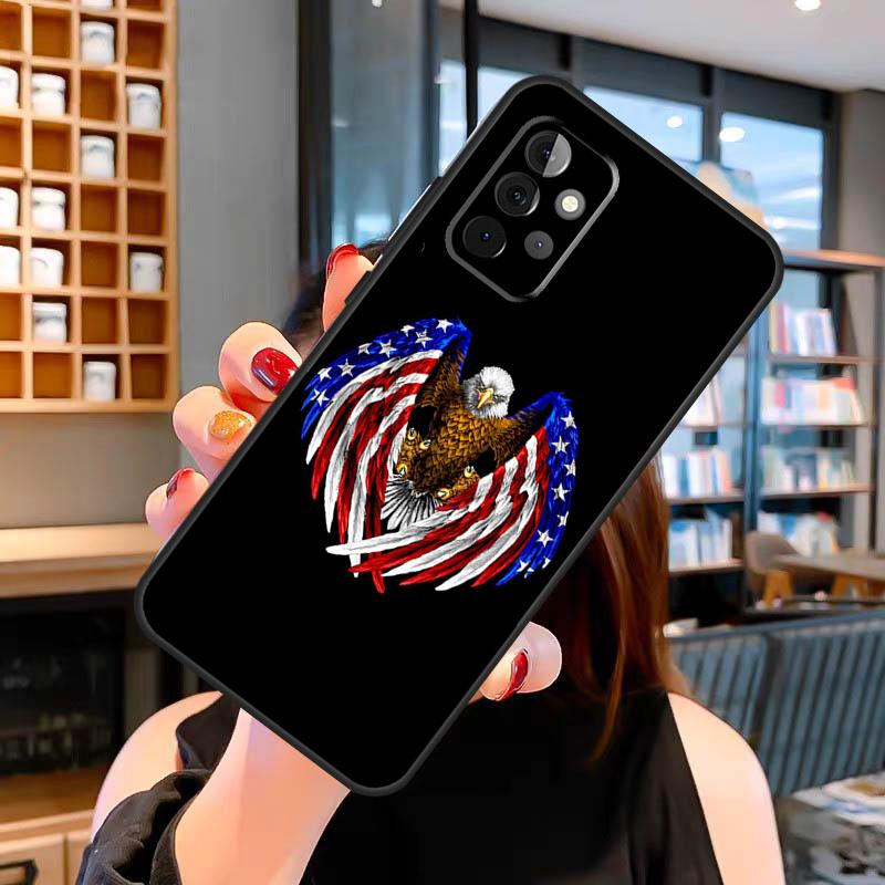 American USA Flag Eagle Case For Samsung Galaxy A13 A36 A56 A23 A52 A32 A12 A54 A34 A14 A16 A26 A33 A53 A15 A35 A55