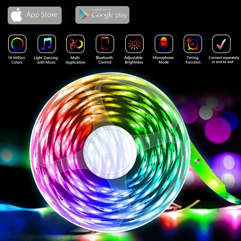 Green Dreamcolor Christmas Lightsled Strips White Bathebright 24V 15M Lights 2021 Tv Controller Progressive Dsi Strip Led