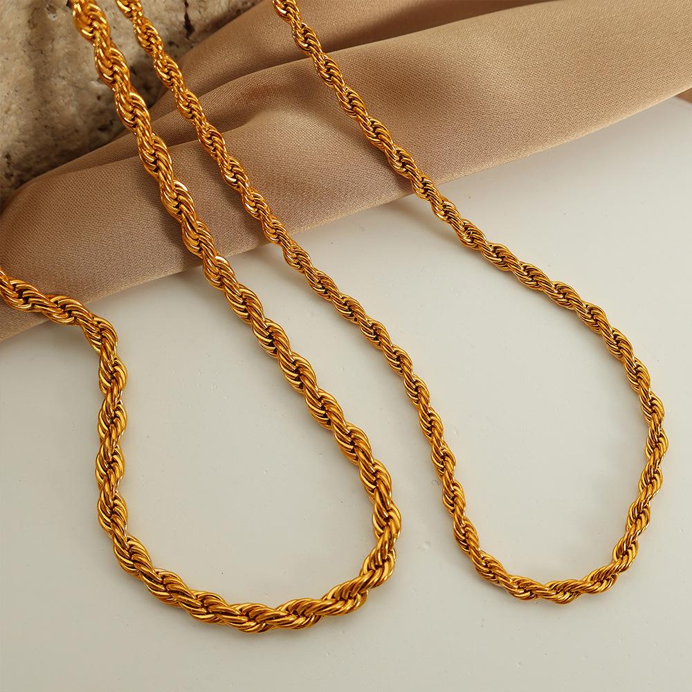 Wind Leichter Luxus Atmosphärische Verdrehte Halskette Damen Trend Nische High-End Design Schlüsselbein Kette Mit Schmuck
