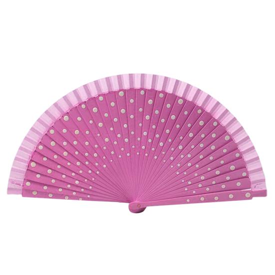 Practical Beautiful Decoration Multicolor Dot Print Folding Fan Home Supply Decorative Fan