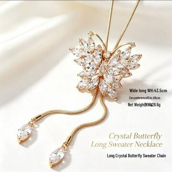 Elegant Long Tassel Sweater Chain with Japanese and Korean Pearls