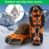 1 par sko Stegjern med 8/10 rustfrie tenner kjede Sklisikker sko Spikes Snø Iskloss Utendørs Turgåing Klatring Turstøvler Gripper Cover