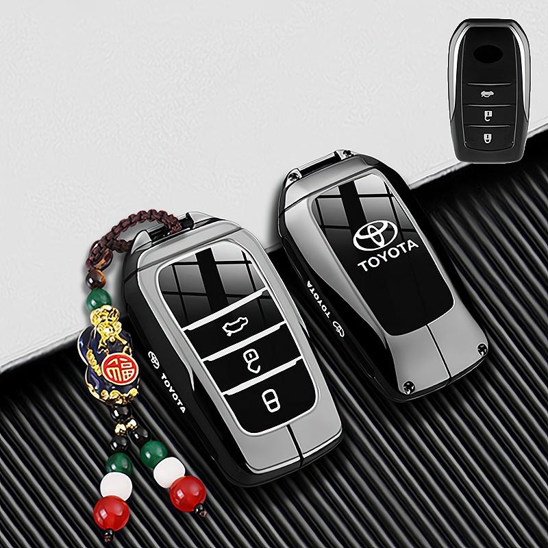 Car Key Case Cover Shell Fob For Toyota CHR Hilux Fortuner Land Cruiser 200 Camry Corolla Crown RAV4 Highland Key Chain