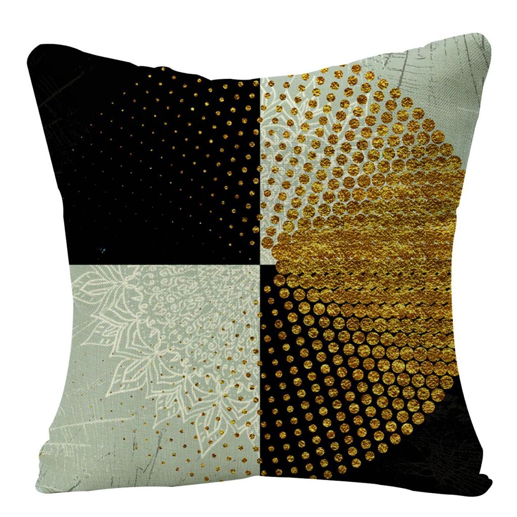 Modern Simple Orange Geometric Abstract Linen Pillow Cover Home Cushion Cushion