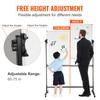 Rolling Whiteboard, 48x32 Inch Double-Sided Magnetic Mobile Whiteboard, 360° Reversible Adjustable Height Dry Erase Board with Wheels & Movable Tray