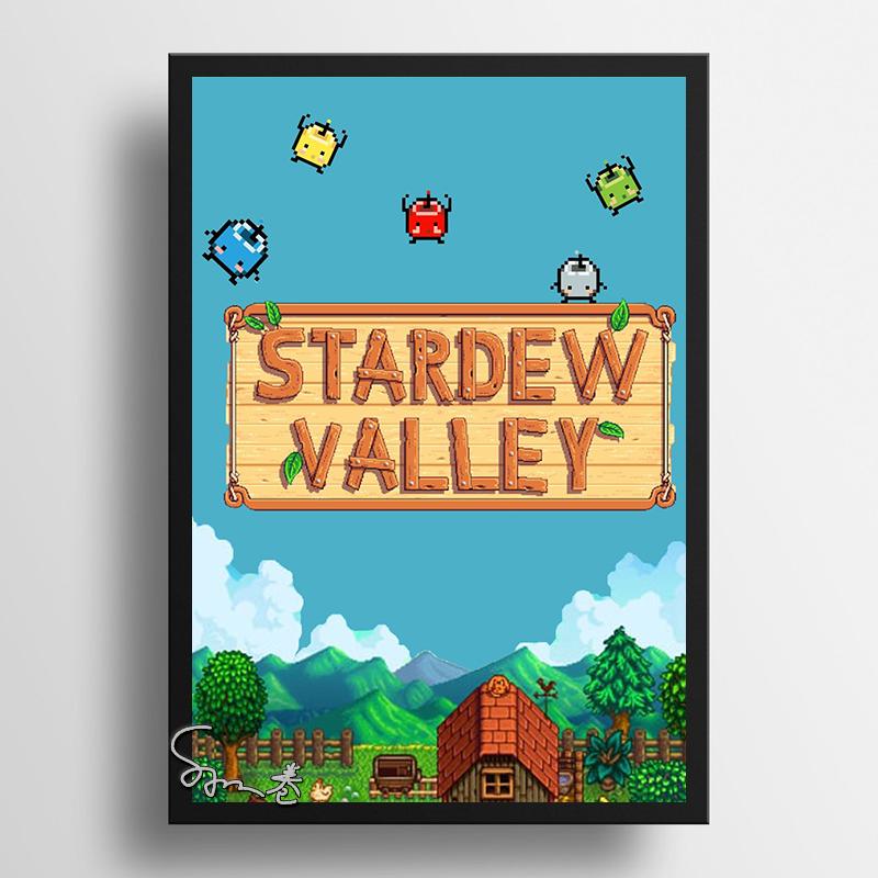 Stardew Valley постер с видеоигрой, печать на холсте, цифровая игра, Настенный декор, настенная художественная картина, украшение стены Stardew Valley, подарок 40X60cm Unframed