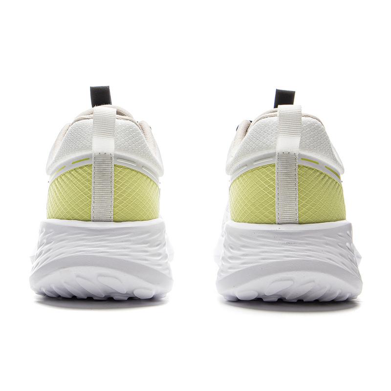 Li Ning Comfortable Fashion Shock Absorbing Wear Resistant Low Top Casual Running Shoes Women Sneaker Cloud-White Apple-Green YKBU122-1