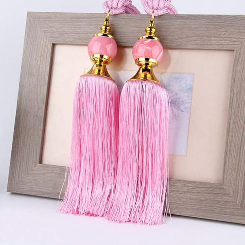 1 Par Gardinbånd Duskel Krystallkule Tau Holdbacks Frynser Gardinholder Spenne Tau Dekor Romtilbehør