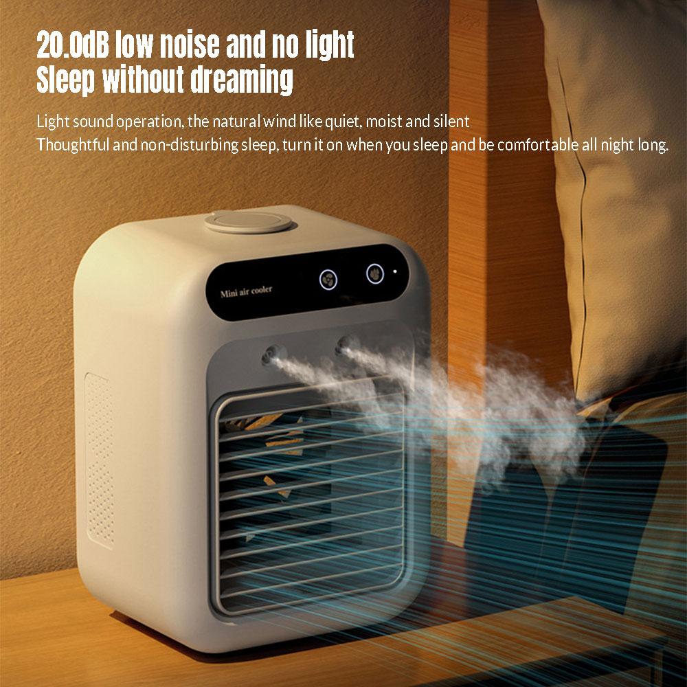 Misting Mini Fan Portable Air Cooler Humidifier Quite Water Spray Fan Air-conditioning with 500mL Water Tank for Bedroom Camping